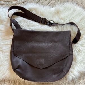 John Varvatos Star Leather Flap Messanger Bag